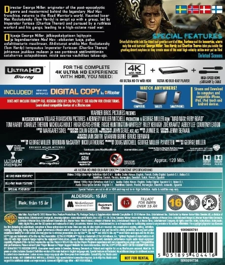 Mad Max - Fury Road (4K Ultra HD + Blu-ray) 2015