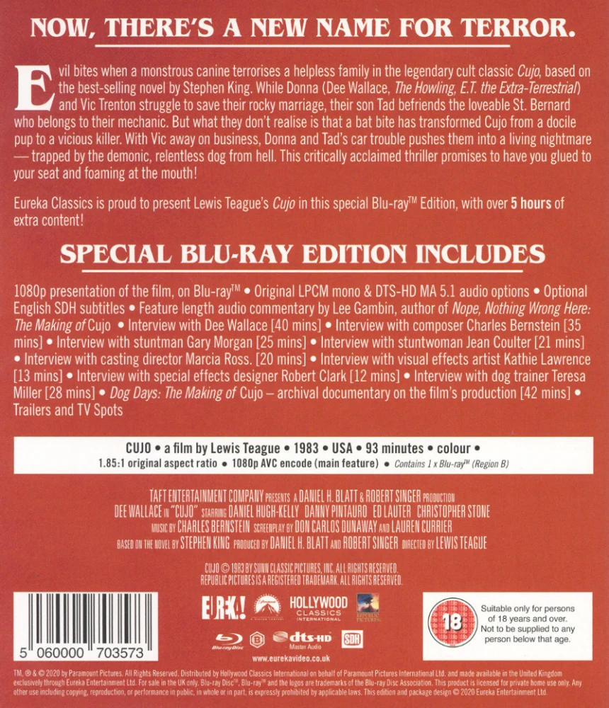 Cujo (1983) Special Blu-ray Edition (Eureka Classics)