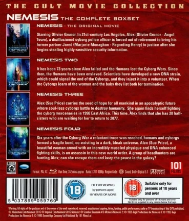 Nemesis - 1 to 4 Complete Movie Boxset (1992 - 1996) (4 Blu-ray) The Cult Movie Collection