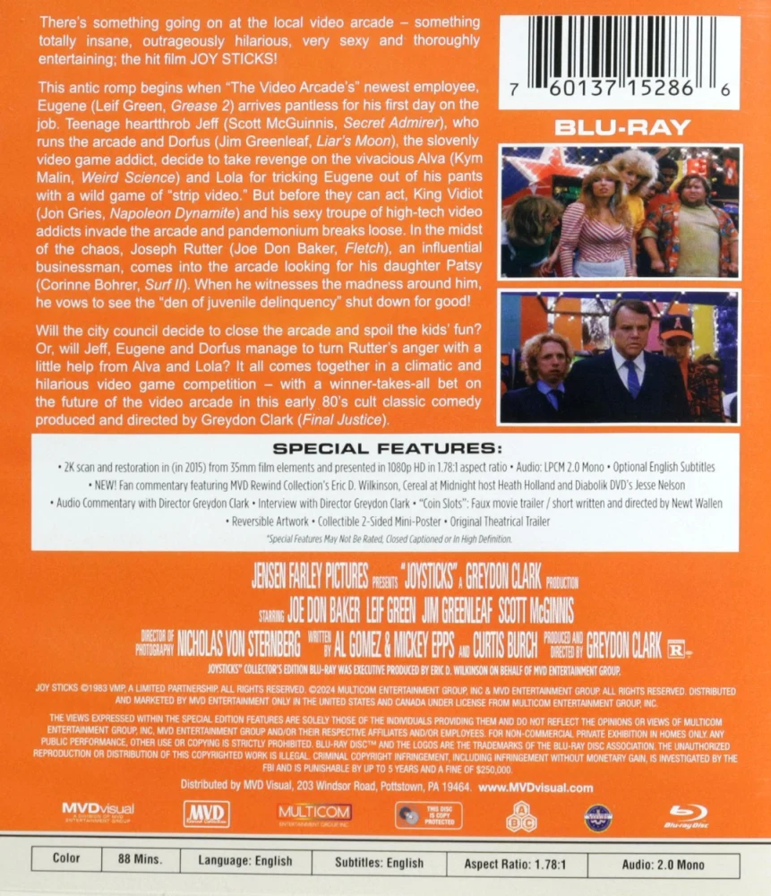 Video Blues - diskojengi  Joysticks [Collector's Edition] Blu-ray (Slipcover) Juliste mukana.