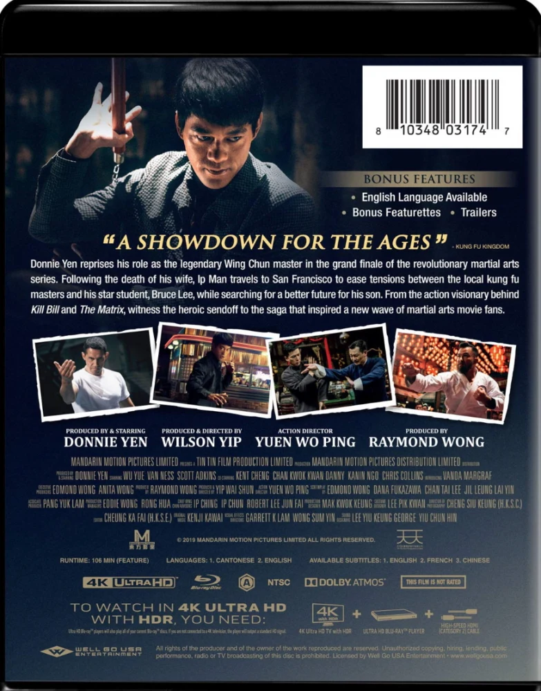 Ip Man 4: The Finale / Yip Man 4 [4K Ultra HD + Blu-ray] Donnie Yen