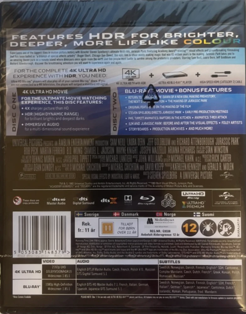 Jurassic Park (1993) (4K Ultra HD + Blu-ray)