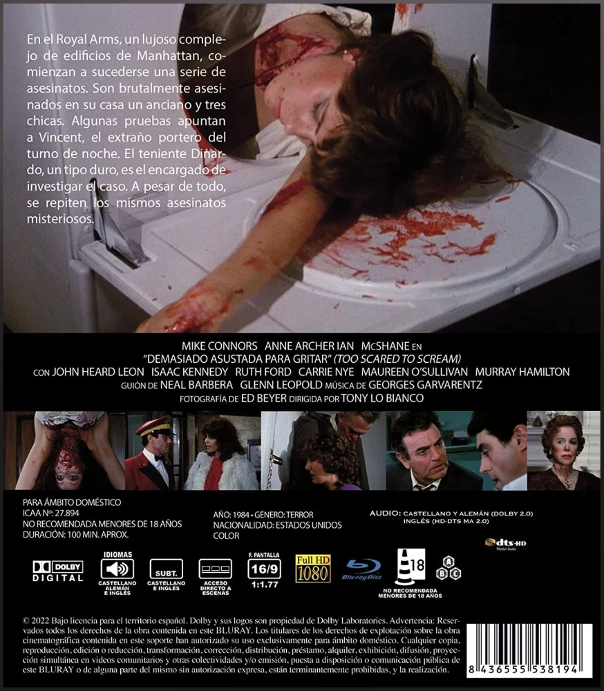 Hyytävä pelko - Too Scared to Scream (Blu-ray) The Doorman (1984)