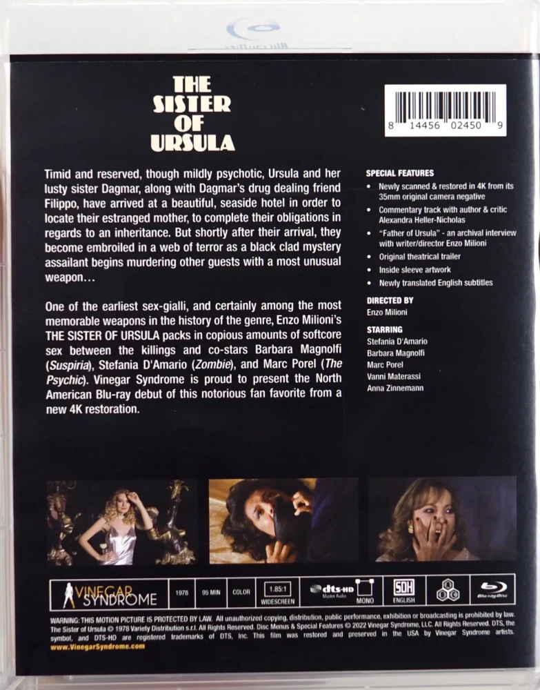 Forgotten Gialli: Volume 4 - BOX - Limited Edition (3 x Blu-ray) Vinegar Syndrome Exclusive / Arabella Black Angel / The Killer Is Still Among Us / The Sister of Ursula | Limited Edition Box Set / 6,000 copies