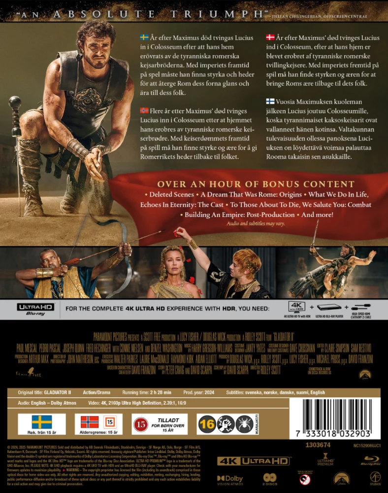 Gladiator II - Limited Edition Steelbook (2024) (4K Ultra HD + Bonus Blu-ray)
