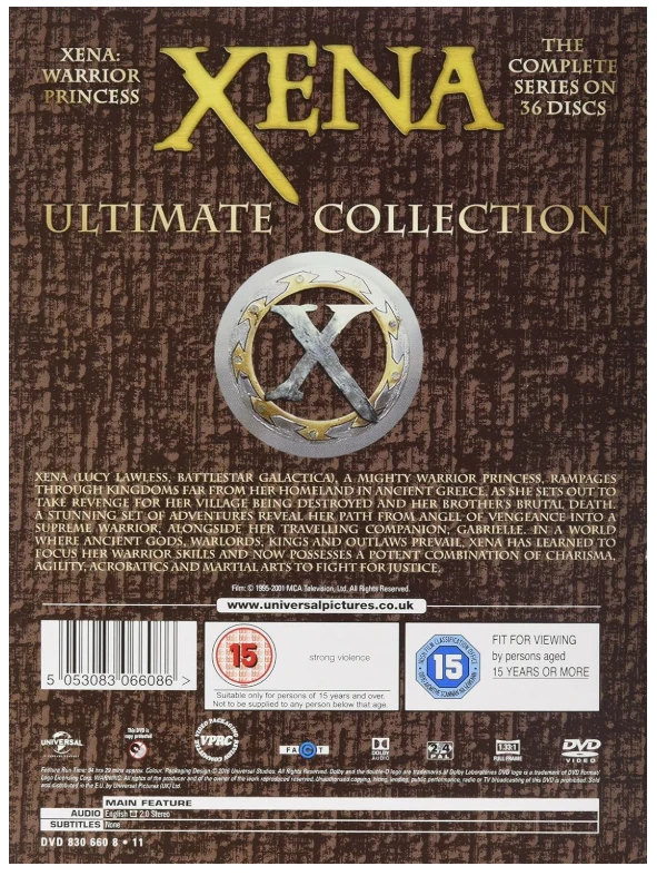 Xena - taistelijaprinsessa / Xena: Warrior Princess - Ultimate Collection (36 x DVD) Lucy Lawless