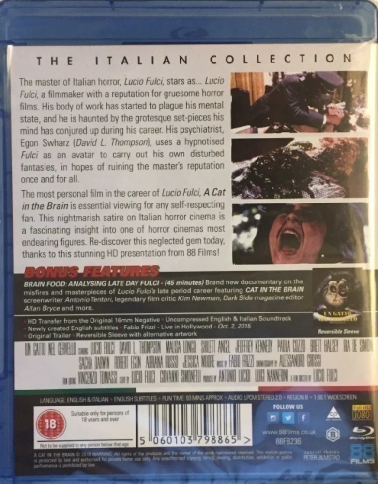 A Cat in the Brain (Blu-ray) Italian Collection 39# (Un gatto nel cervello)