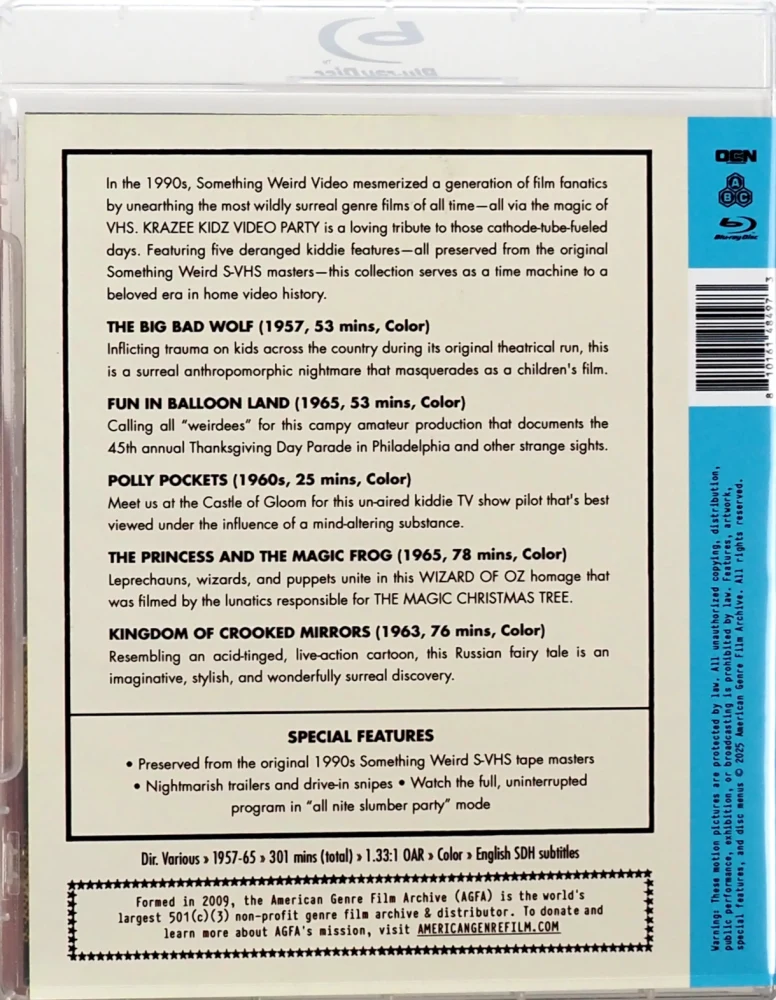 Krazee Kidz Video Party (Blu-ray) Limited Edition Slipcover (American Genre Film Archive)