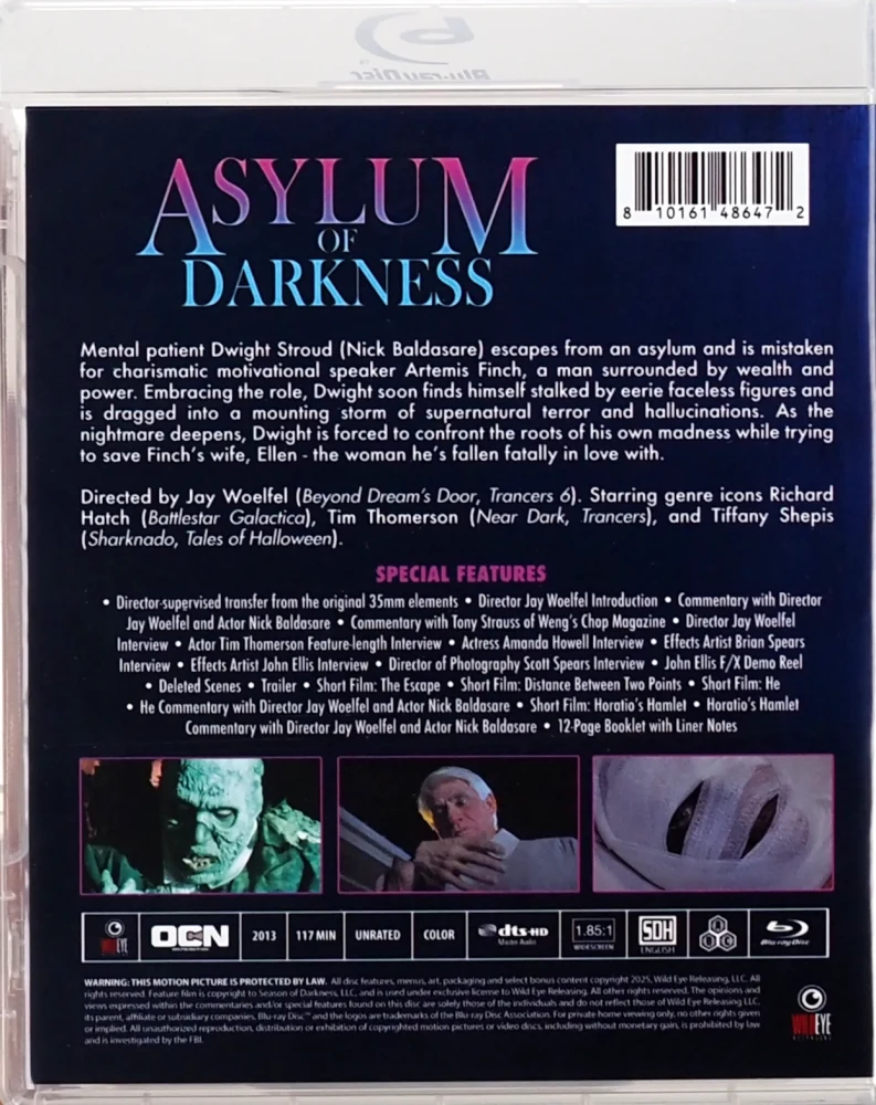 Asylum of Darkness - Limited Edition Slipcover (Blu-ray) Wild Eye Releasing