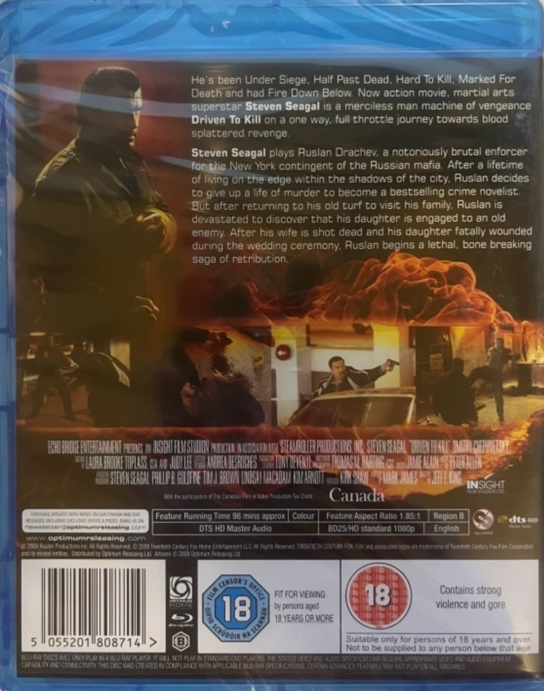 Driven To Kill (Blu-ray) Steven Seagal (2009)