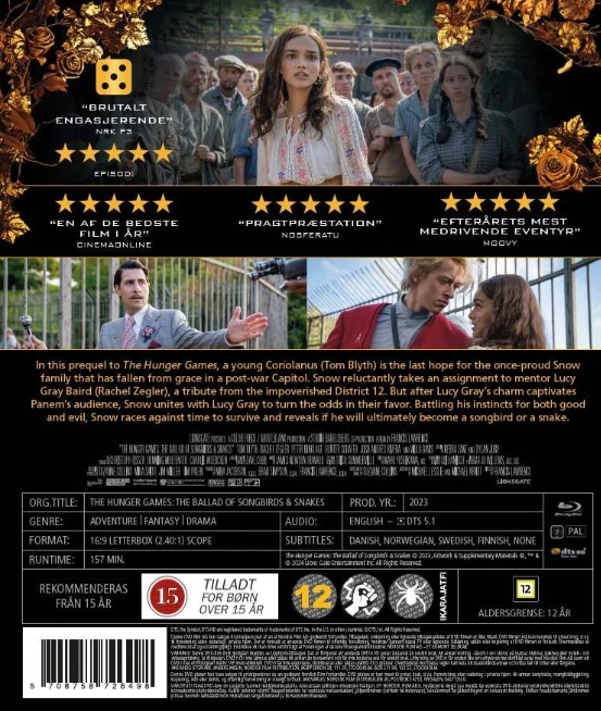 Nälkäpeli: balladi laululinnuista ja käärmeistä / The Hunger Games: The Ballad of Songbirds & Snakes (2023) Blu-ray