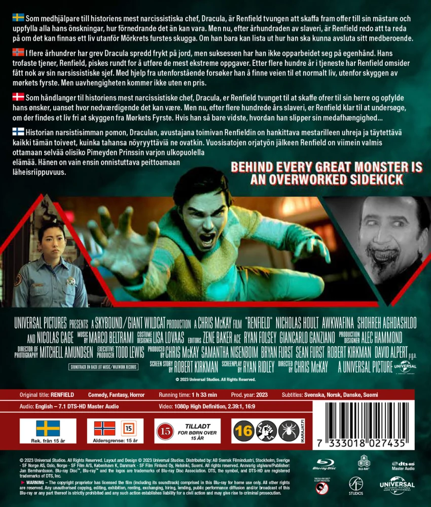 Renfield (Blu-ray) Nicolas Cage (2023)