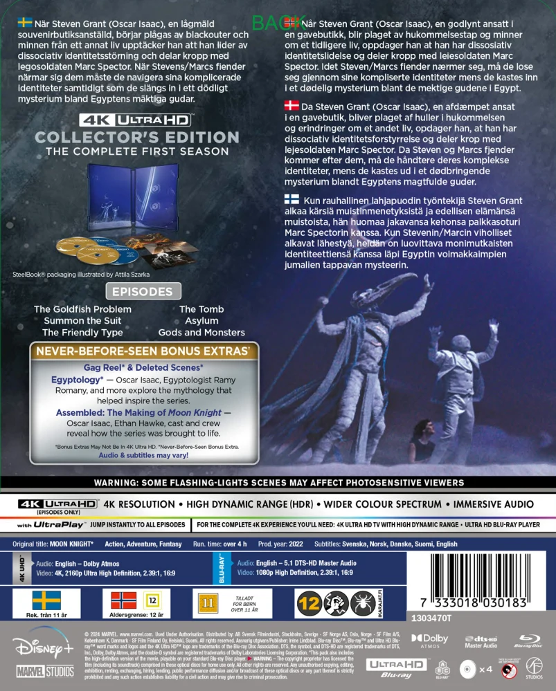 Moon Knight - Limited Edition Steelbook (2x 4K Ultra HD + 2x Blu-ray) Koko Sarja - Complete Series (TV Mini-Series)