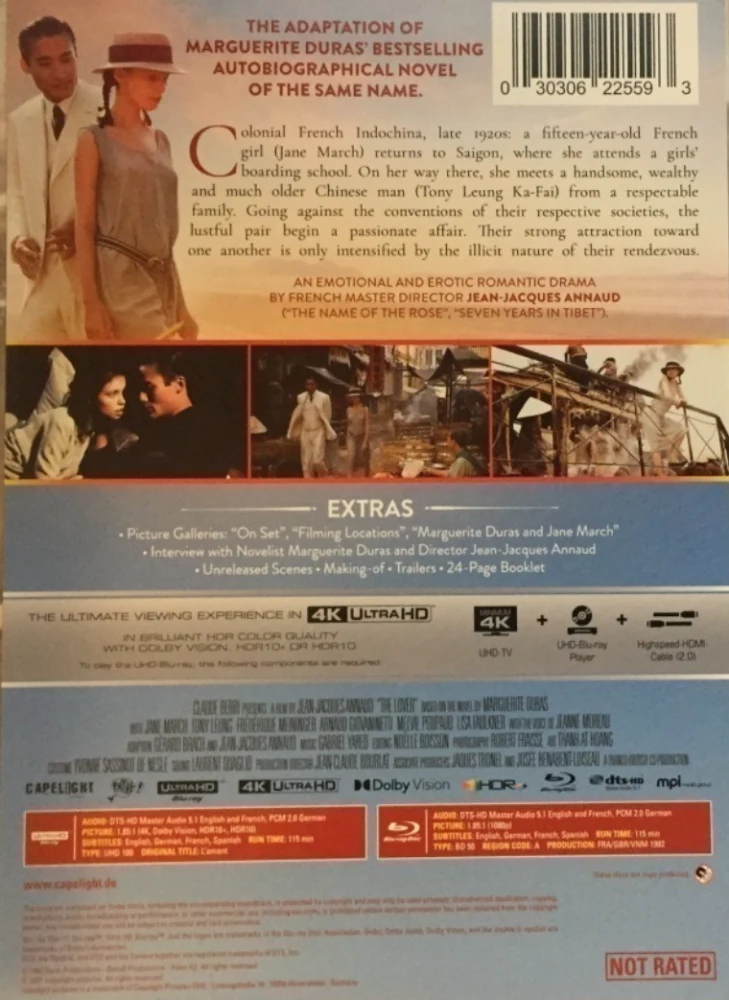 Rakastaja - Lover - DigiBook (1992) (4K Ultra HD + Blu-ray) L'Amant