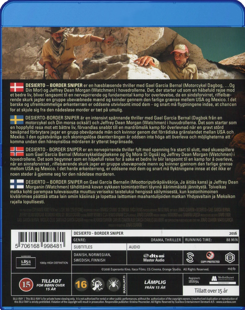 Desierto - Border Sniper (Blu-ray) Jeffrey Dean Morgan