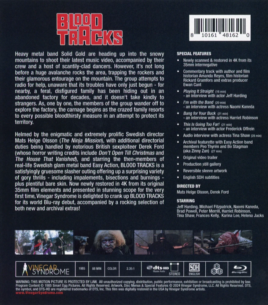 Blood Tracks - Limited Edition Slipcover (Blu-ray) Vinegar Syndrome