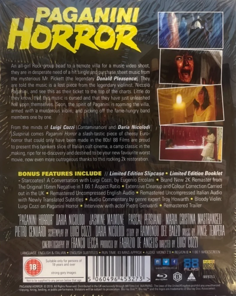 Paganini horror - Limited Edition (Blu-ray) The Italian Collection 52# (Slipcase + Vihkonen)