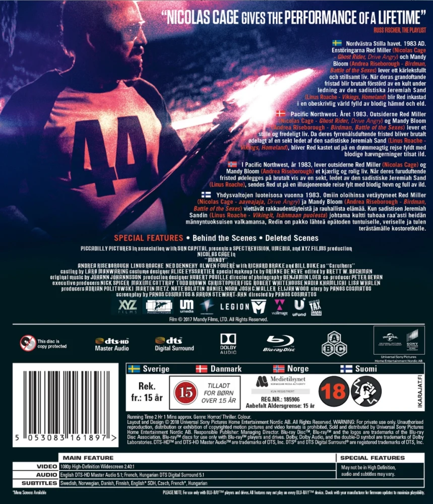 Mandy (Blu-ray) Nicolas Cage (2018)