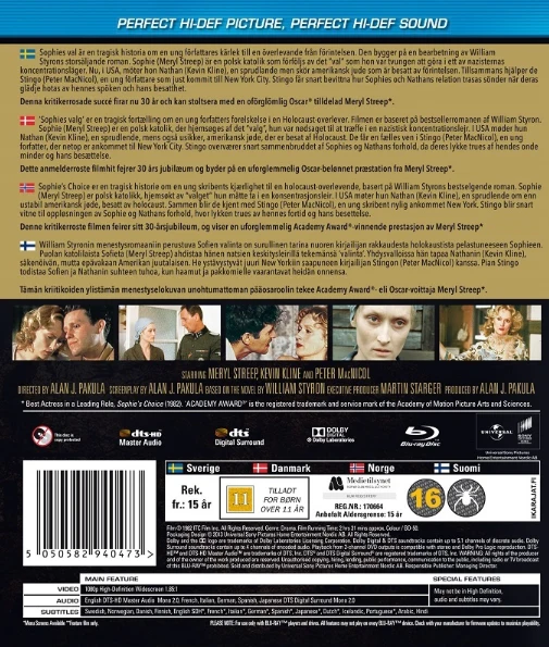 Sofien valinta / Sophie's Choice (Blu-ray)