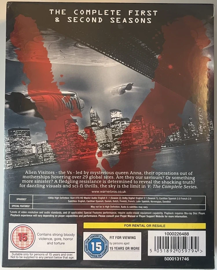 V (koko 2000-luvun TV-sarja) Blu-ray (V - The Complete Series)