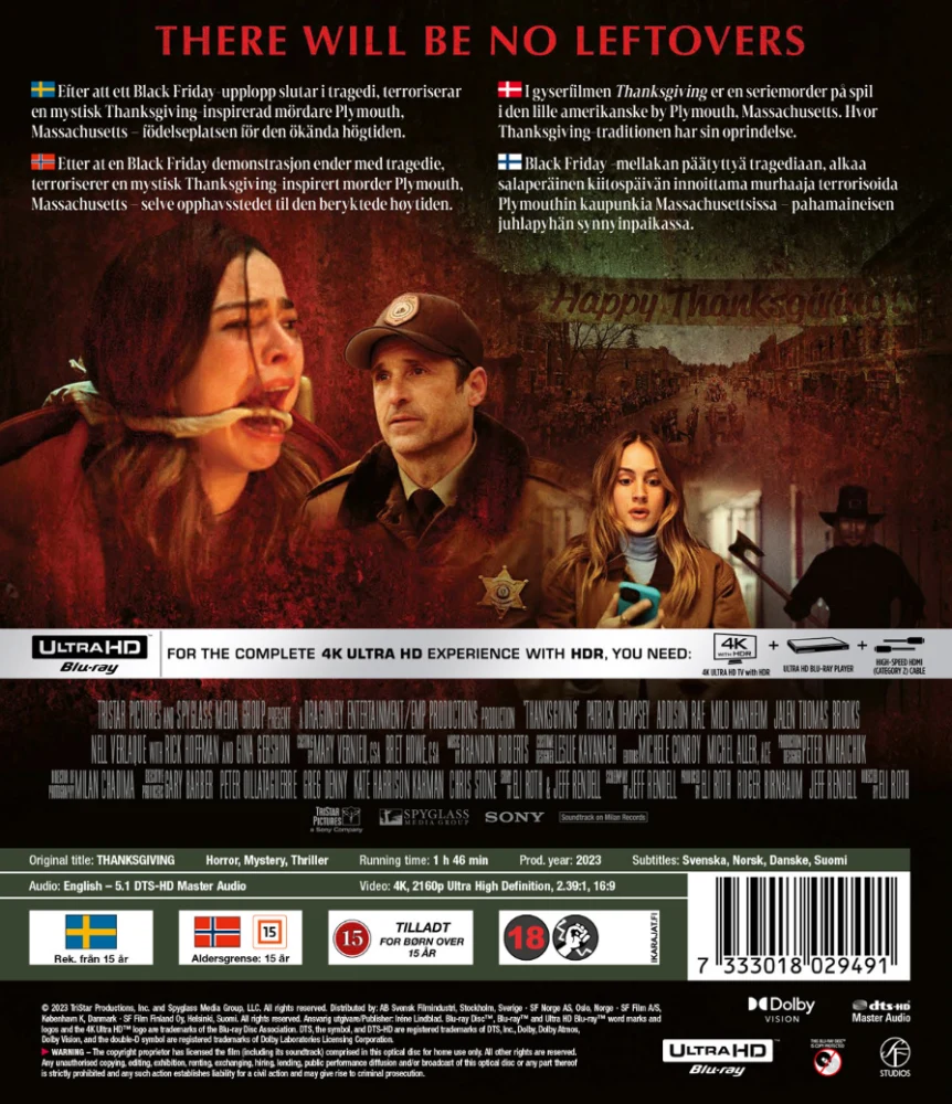 Thanksgiving (4K Ultra HD) Ohjaus: Eli Roth (2023)