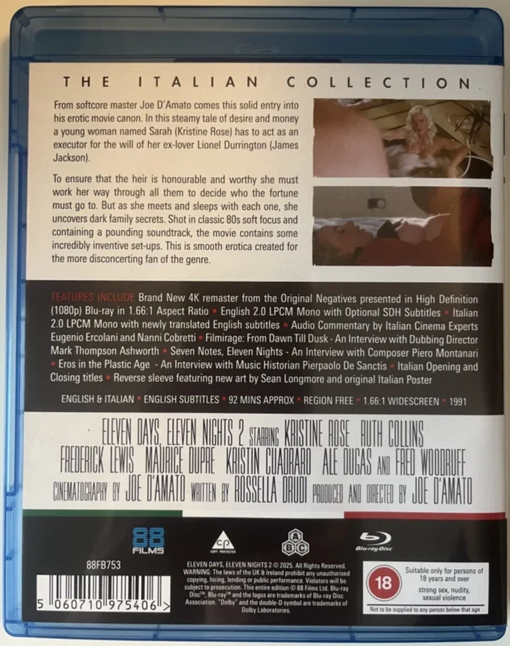 Eleven Days, Eleven Nights 2 - Limited Edition Slipcase (Blu-ray) The Italian Collection #54 (Vihkonen)