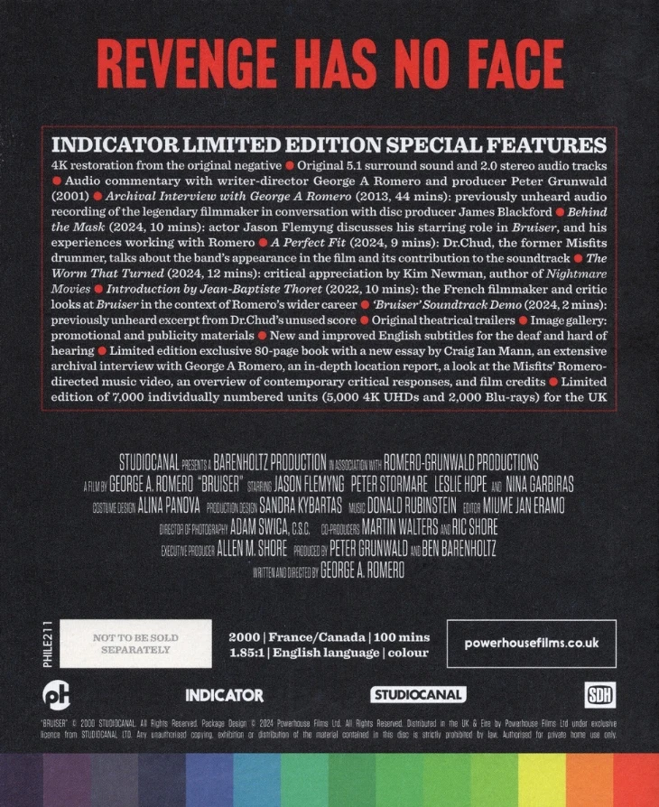 Bruiser (4K Ultra HD - Limited Edition) 5,000 copies (2000) Numeroitu Painos