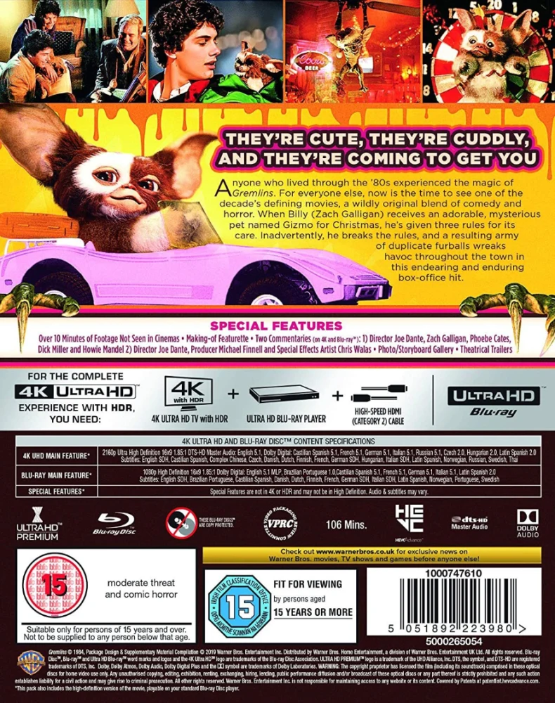 Riiviöt - Gremlins (4K Ultra HD + Blu-ray)