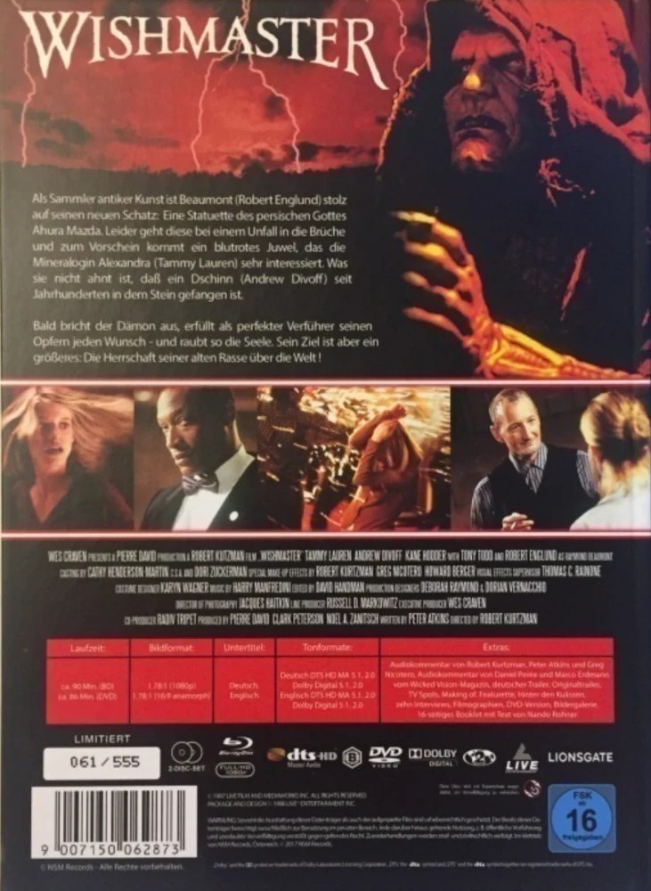 Wishmaster (Blu-ray) Limited Edition 555 (1997) Büste