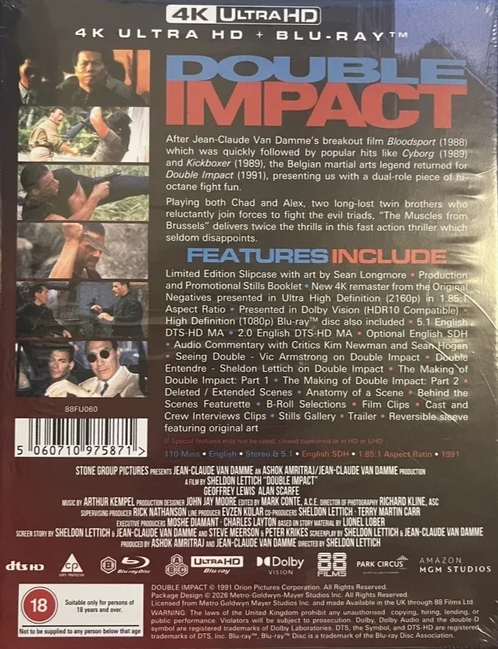 Kaksoisisku - Double Impact - Deluxe Limited Edition [4K UHD + Blu-ray]
