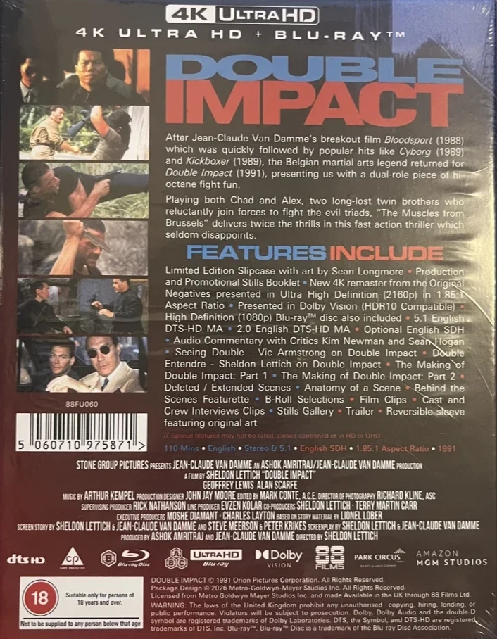 Kaksoisisku - Double Impact - Deluxe Limited Edition [4K UHD + Blu-ray]