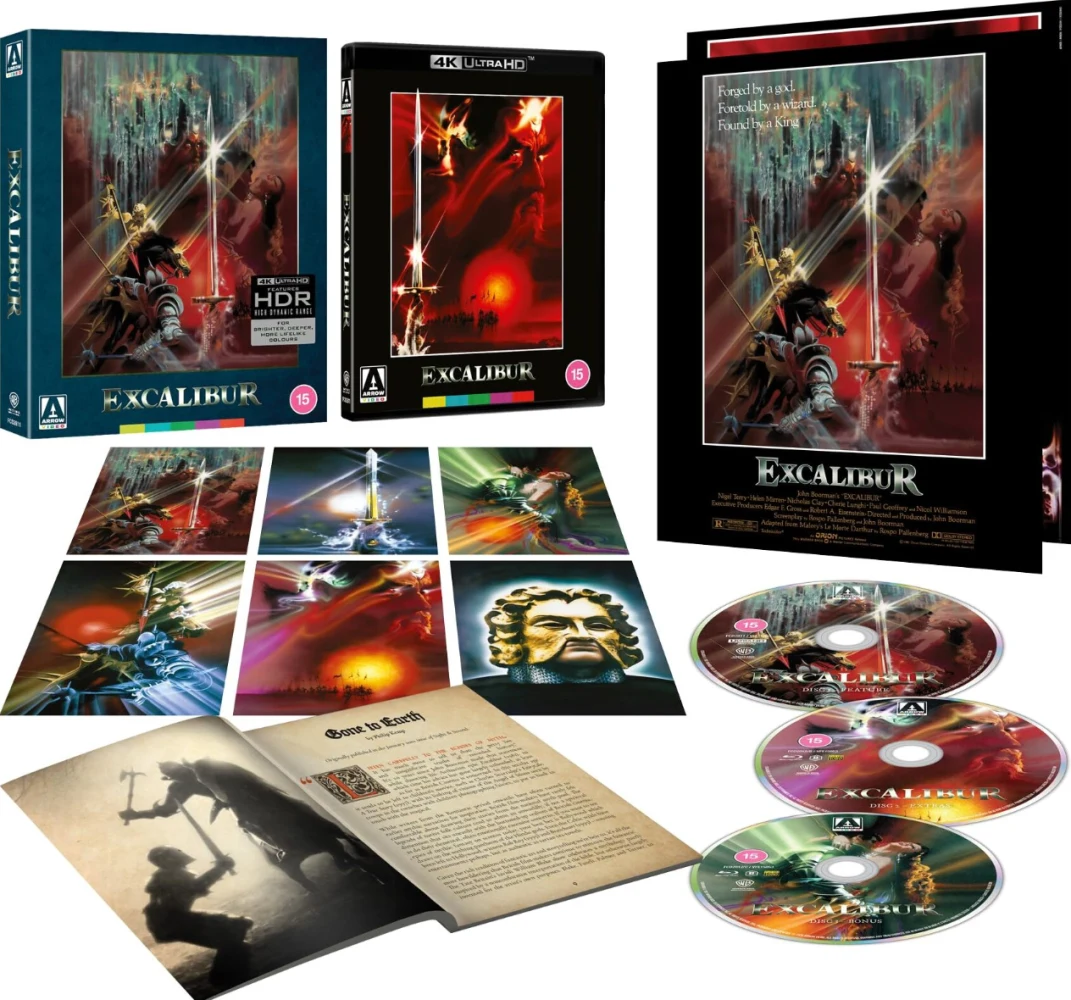 Excalibur: sankarin miekka - Limited Edition (4K Ultra HD + 2x Blu-ray) 1 Movie, 2 Cuts (Arrow)