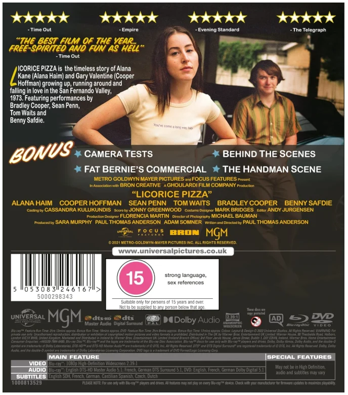 Licorice Pizza (Blu-ray) Paul Thomas Anderson