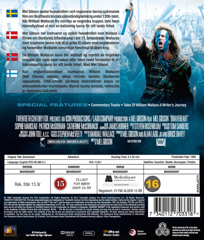 Braveheart - taipumaton (Blu-ray)