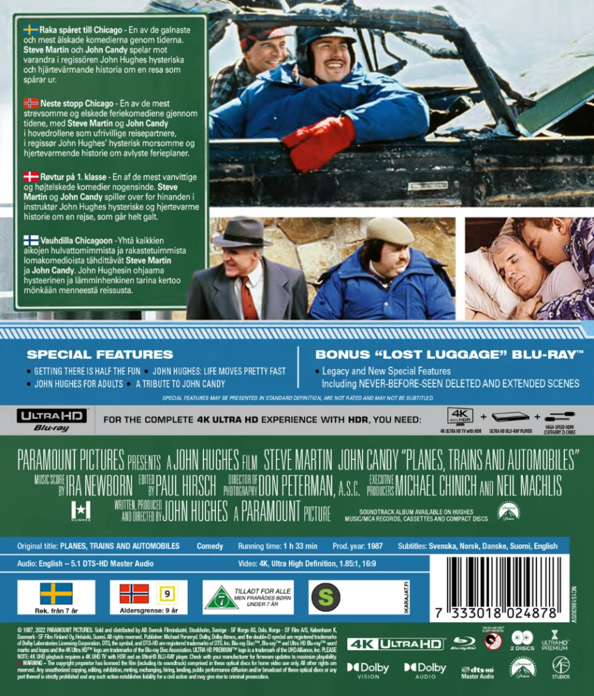 Vauhdilla Chicagoon - Planes, Trains & Automobiles (4K Ultra HD)