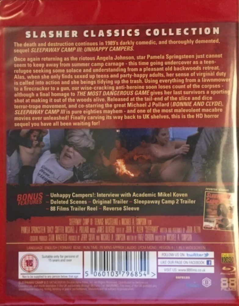 Sleepaway Camp 3 - Teenage Wasteland (Blu-ray) Slasher Classics Collection #18