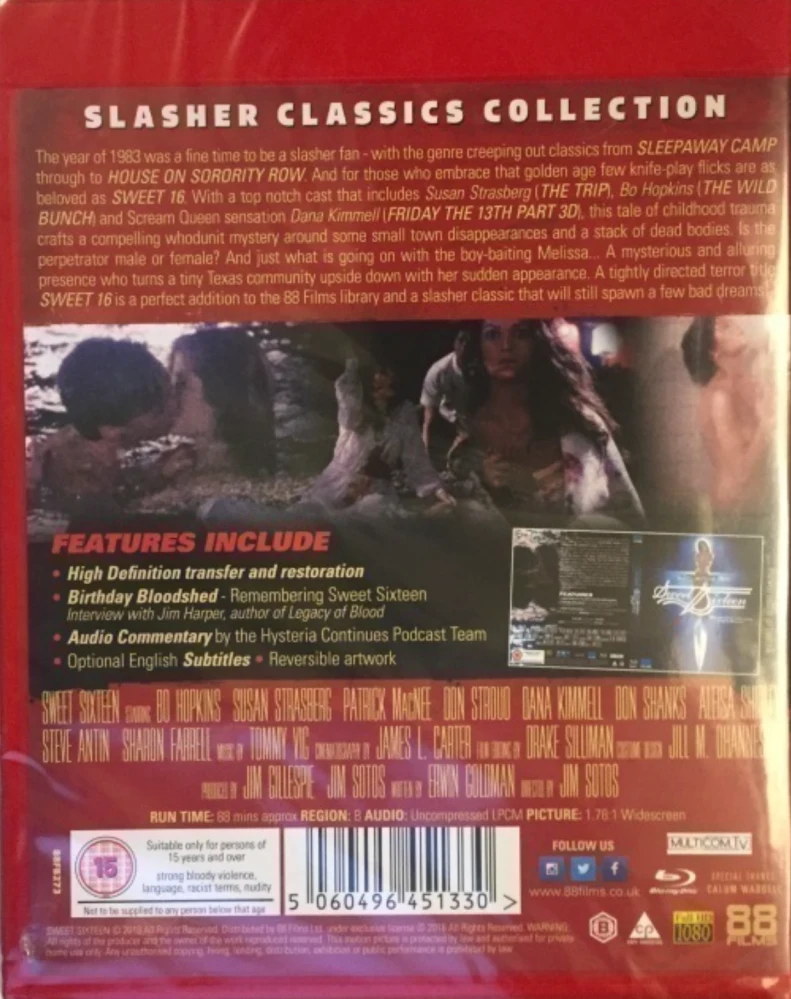 Tappava himo - Sweet Sixteen - Slasher Classics Collection #33 (Blu-ray)