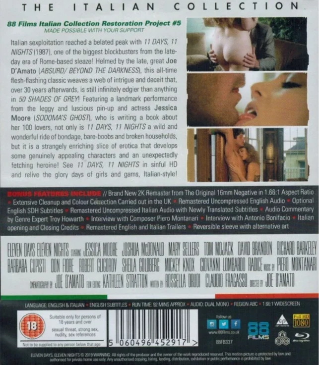 Eleven Days, Eleven Nights (Blu-ray) 1987 (The Italian Collection 54#) Undici giorni, undici notti