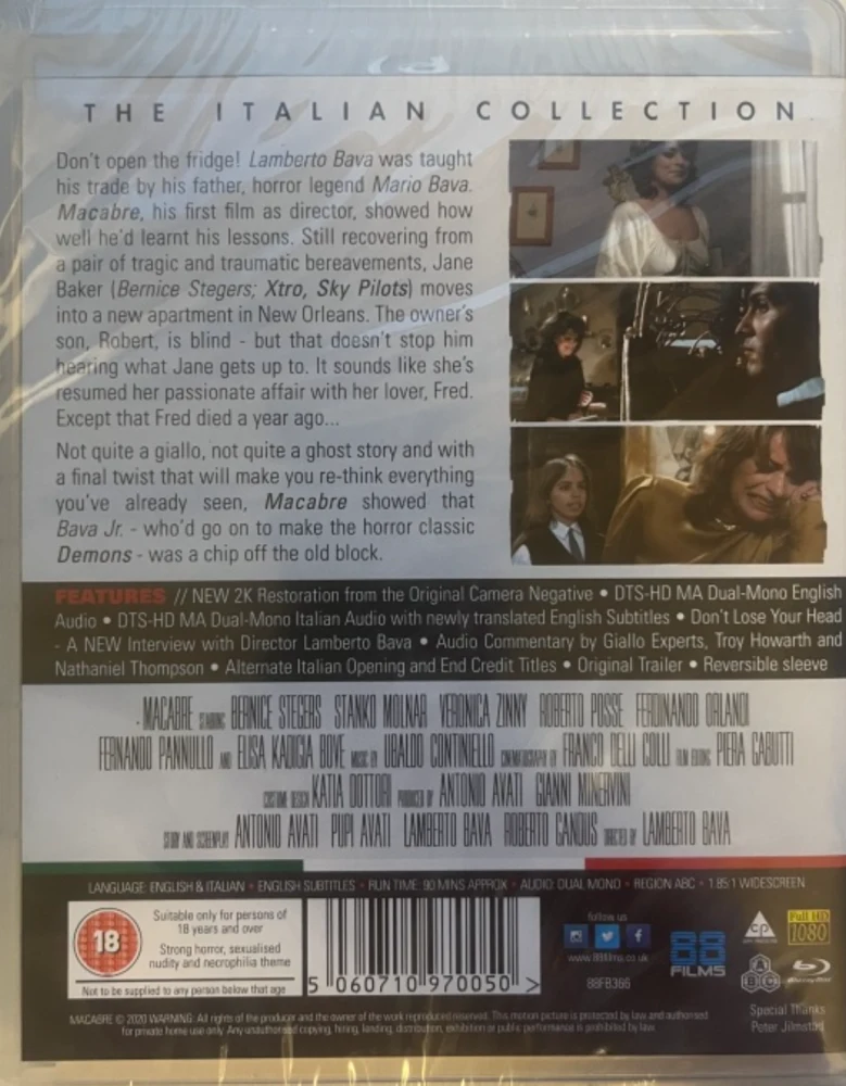 Macabre - The Italian Collection (Blu-ray) Leikkaamaton! (Ohjaus: Lamberto Bava) Macabro