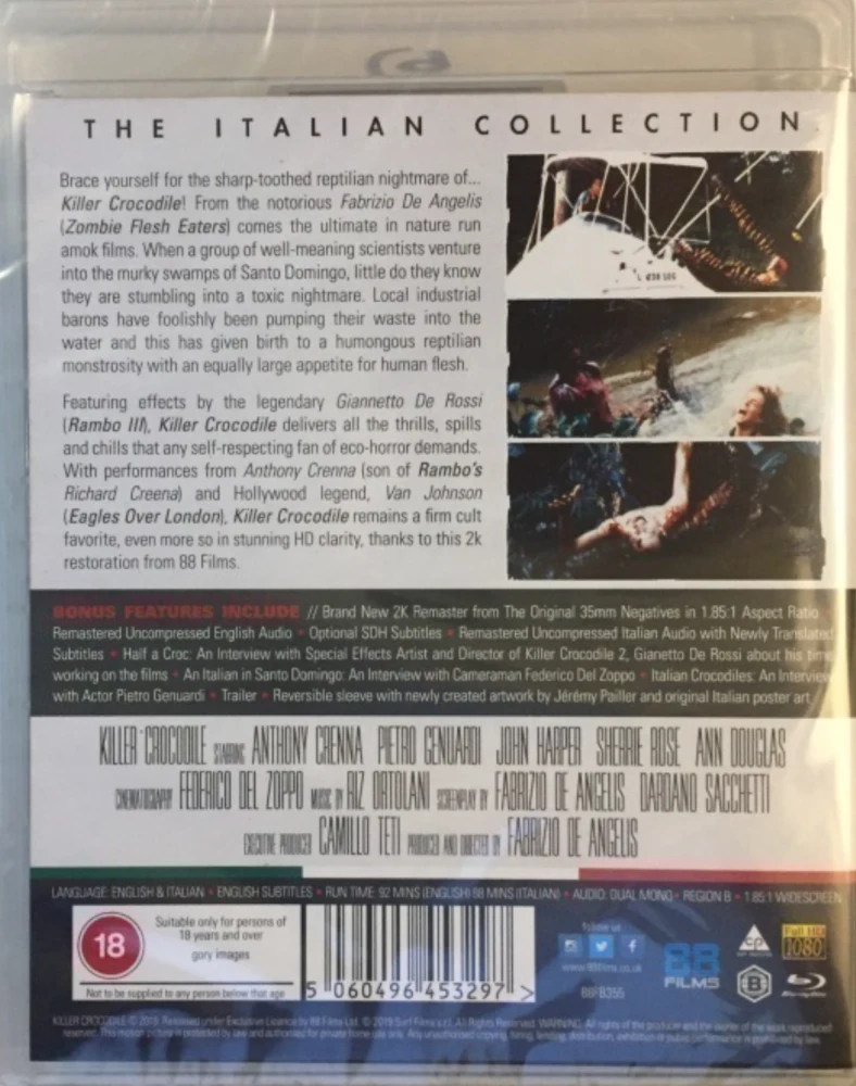 Tappaja Krokotiili - Killer Crocodile (Blu-ray) The Italian Collection 50#