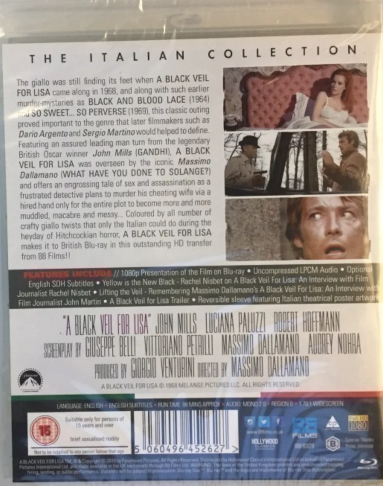 A Black Veil For Lisa (Blu-ray) The Italian Collection 48# (La morte non ha sesso)