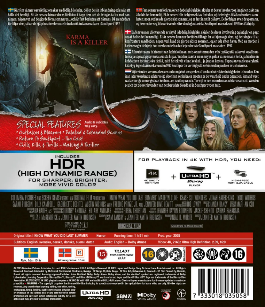 Tiedän mitä teit viime kesänä - I Know What You Did Last Summer (2025) (4K Ultra HD)