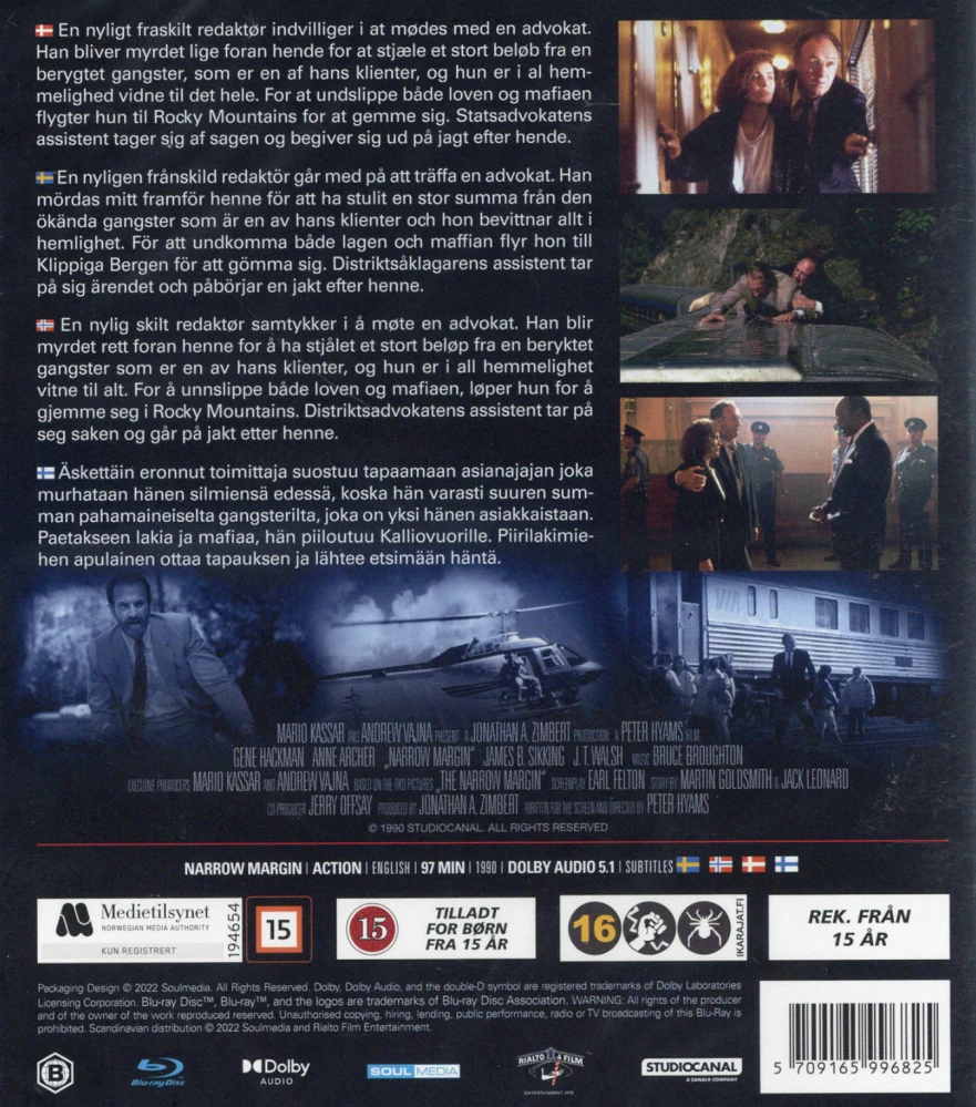 Lähellä kuolemaa - Narrow Margin (Blu-ray)