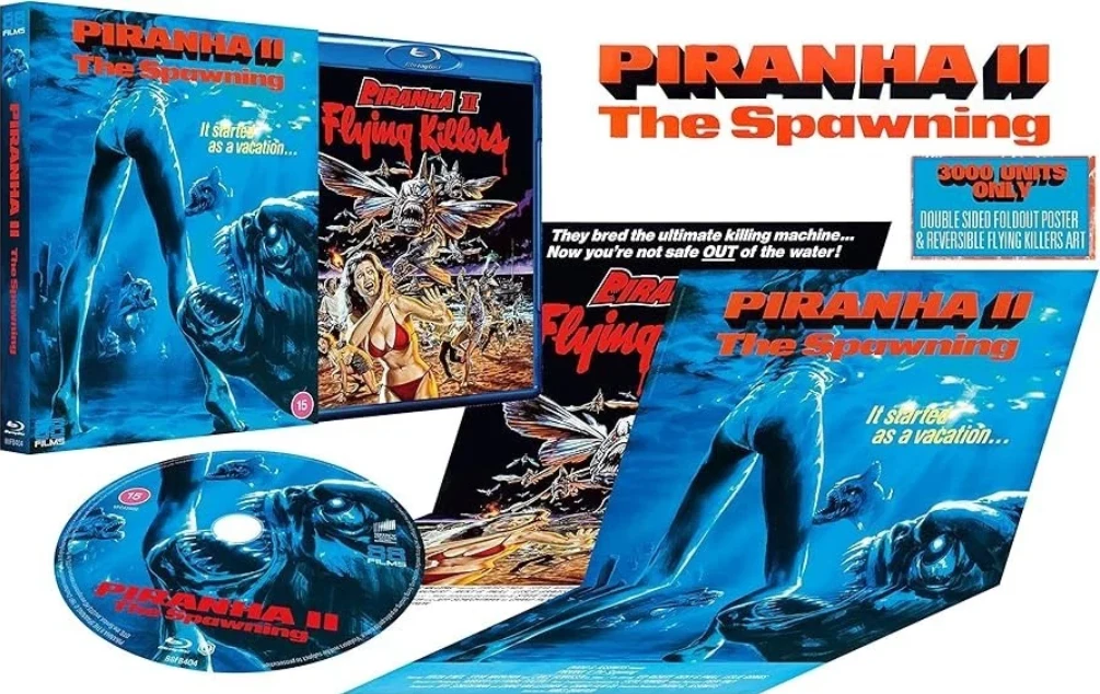 Lentävät tappajat - Piranha II: The Spawning - Limited Edition (Blu-ray)  Slipcase + Juliste
