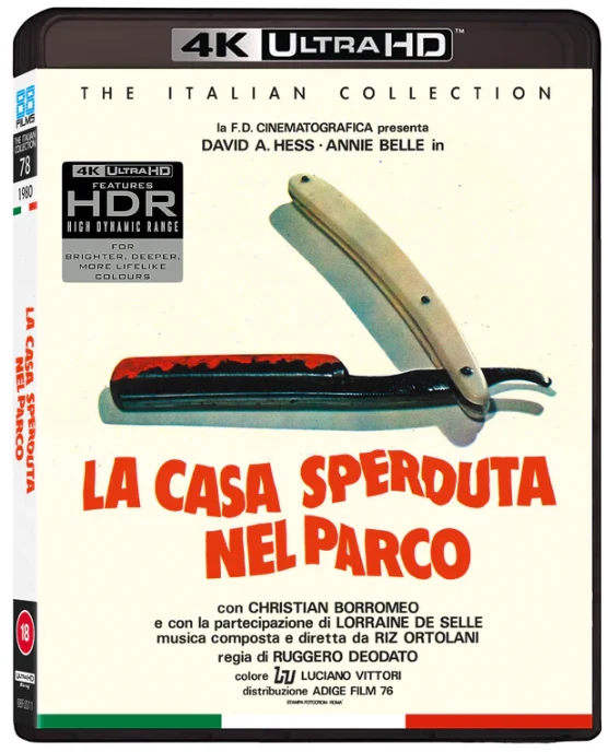 Talo puiston laidalla (4K Ultra HD + Blu-ray) Original title: La casa sperduta nel parco) House on the Edge of the Park - The Italian Collection 78# (Talo puiston perällä)