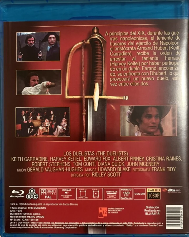 Kaksintaistelijat / The Duellists (Blu-ray) BD-R