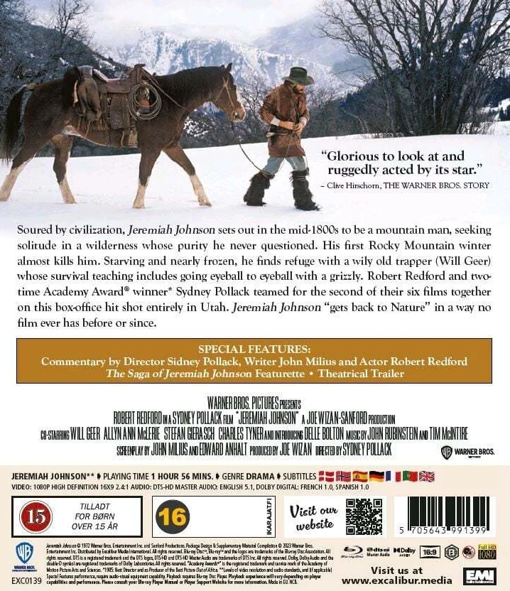 Silmä silmästä / Jeremiah Johnson (1972) Blu-ray