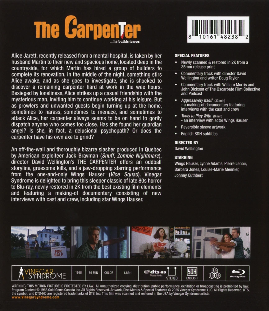 Sirkkelimurhaaja - The Carpenter - Limited Edition Slipcover (Blu-ray) Vinegar Syndrome