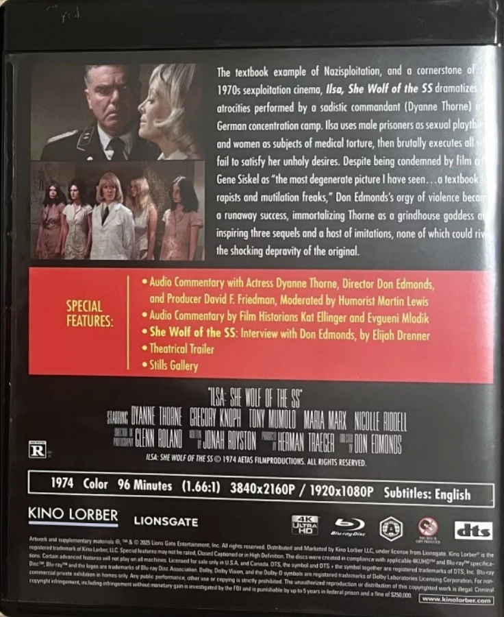 Ilsa - SS:n naarassusi (4K Ultra HD + Blu-ray) Ilsa She Wolf of the SS