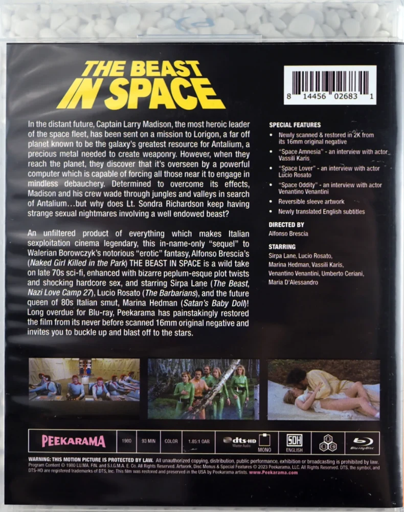 The Beast in Space - Limited Edition Slipcover (Blu-ray) (Peekarama) Vinegar Syndrome | The Beast in Space - Bestia! Venus ja peto